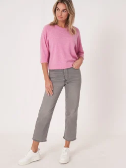 Bio-Kaschmir-Pullover Mit 3/4-Raglanarmeln