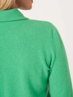 Bio-Kaschmir-Pullover Mit Rollkragen Und Vordertaschen