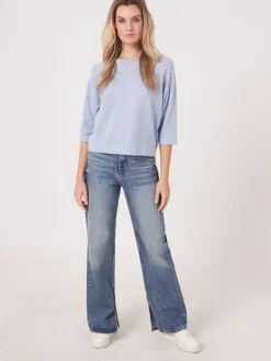 Bio-Kaschmir-Pullover Mit 3/4-Raglanarmeln
