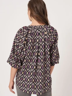 Bluse Mit Ikat-Print Aus Baumwolle