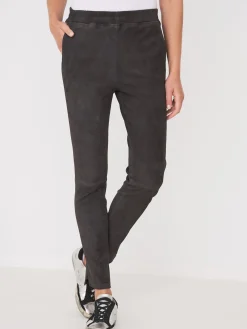 Damenhose Aus Velours-Leder