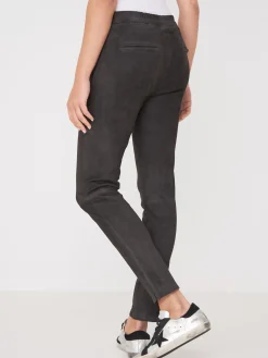 Damenhose Aus Velours-Leder