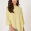 Fein Gestrickter Poncho Mit Fransen Aus Bio-Kaschmir