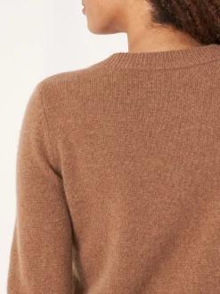 Gekurzter Bio-Kaschmir-Pullover Mit V-Ausschnitt