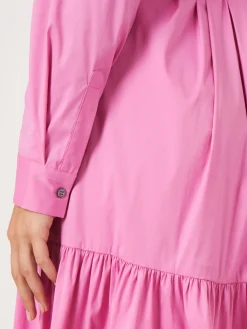 Gestuftes Hemdkleid Aus Baumwollmischung Mit Gurtel