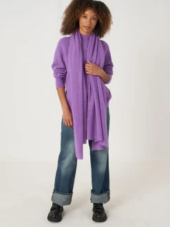 Groser Locker Gestrickter Schal Aus Bio-Kaschmir