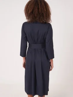Hemdblusenkleid Aus Popeline Mit Gurtel