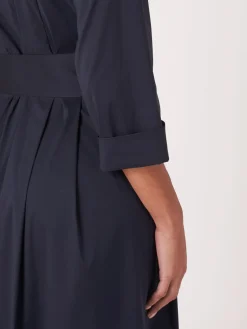 Hemdblusenkleid Aus Popeline Mit Gurtel