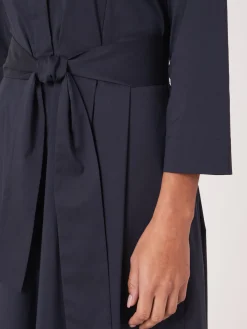 Hemdblusenkleid Aus Popeline Mit Gurtel