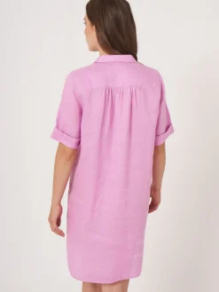 Hemdkleid Aus Reinem Leinen Mit Ruschendetail