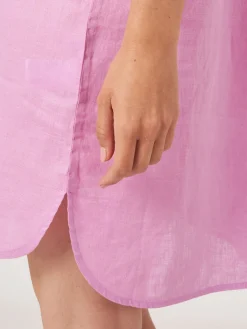 Hemdkleid Aus Reinem Leinen Mit Ruschendetail