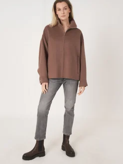 Jacke Aus Wollmischung Mit Zwei-Wege-Reisverschluss