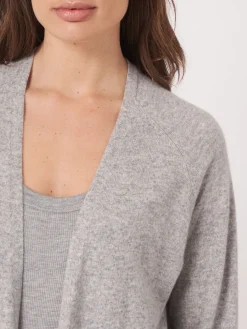 Kaschmir-Strickjacke Mit Offener Vorderseite Und Taschen