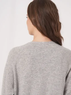 Kaschmir-Strickjacke Mit Offener Vorderseite Und Taschen