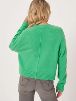 Kaschmir-Strickjacke Mit Raglanarmeln