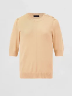 Kurzarm-Pullover Aus Baumwollmischung