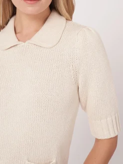 Kurzarm-Pullover Aus Größem Rippenstrick