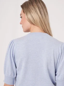 Kurzarm-Pullover Aus Kaschmir-Seidenmischung