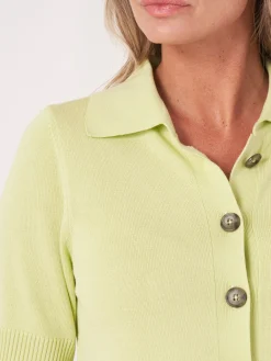 Kurzarm-Strickjacke Mit Rollkragen