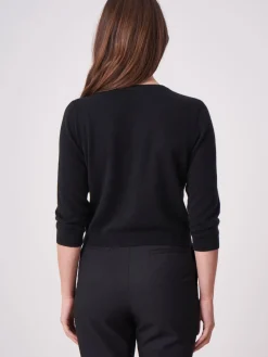 Kurzer Cardigan Mit Rundhalsausschnitt Aus Organischem Kaschmir