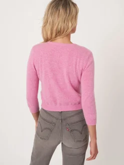 Kurzer Cardigan Mit Rundhalsausschnitt Aus Organischem Kaschmir