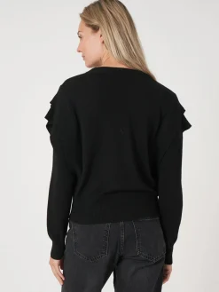 Kurzer Pullover Aus Merinowolle Mit Schulterdetails