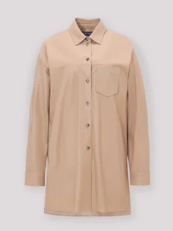 Lange Lederbluse