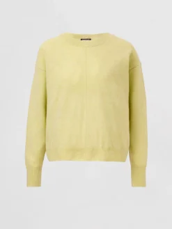 Lassiger Bio-Kaschmir-Pullover Mit Geknopftem Rucken