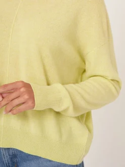 Lassiger Bio-Kaschmir-Pullover Mit Geknopftem Rucken