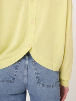 Lassiger Bio-Kaschmir-Pullover Mit Geknopftem Rucken