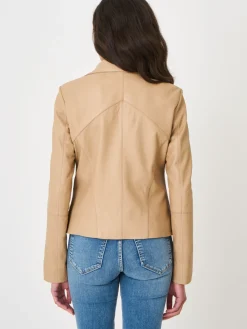 Leder-Bikerjacke