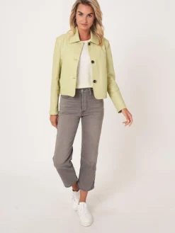 Lederjacke Mit Knopfen