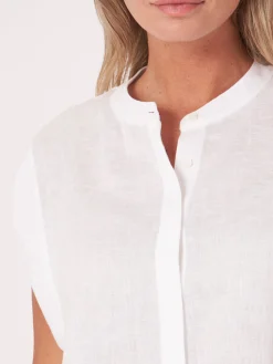 Leinenbluse Mit Kordelzug Am Armlocher
