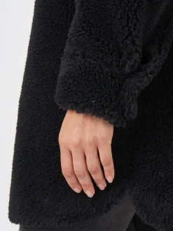 Mittellanger Faux Shearling Mäntel Mit Wendefunktion