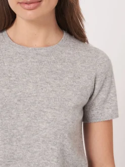 Nahtlos Gestricktes T-Shirt Aus Bio-Kaschmir