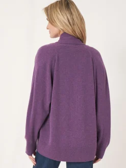 Offene Kaschmir-Strickjacke Mit Schalkragen Und Taschen