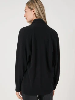 Offene Kaschmir-Strickjacke Mit Schalkragen Und Taschen