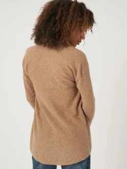Offene Strickjacke Mit Schalkragen Aus Bio-Kaschmir
