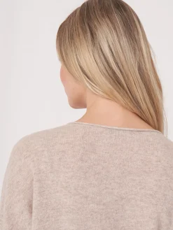 Oversized Bio-Kaschmir-Pullover Mit V-Ausschnitt