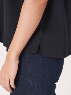 Oversized Geknopftes Blusentop Aus Seide