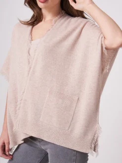 Poncho-Cape Mit Fransen