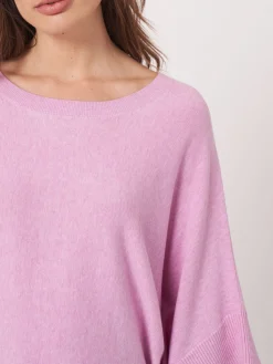 Poncho-Pullover Aus Baumwollmischung Mit Kordelzug