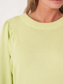 Pullover Aus Baumwollmischung Mit Puffarmeln