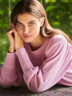 Pullover Aus Baumwollmischung Mit Puffarmeln