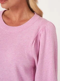 Pullover Aus Baumwollmischung Mit Puffarmeln