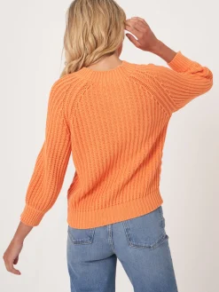 Pullover Aus Größem Rippenstrick Mit Kurzen Puffarmeln