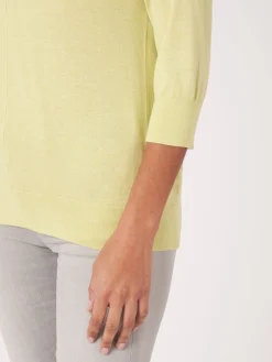 Pullover Aus Kaschmir-Seide Mit Ellbogenarmeln
