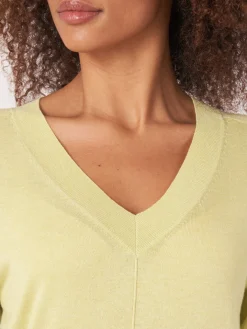 Pullover Aus Kaschmir-Seide Mit Ellbogenarmeln