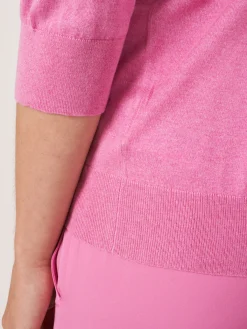 Pullover Aus Kaschmir-Seide Mit Ellbogenarmeln