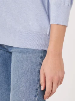 Pullover Aus Kaschmir-Seide Mit Ellbogenarmeln